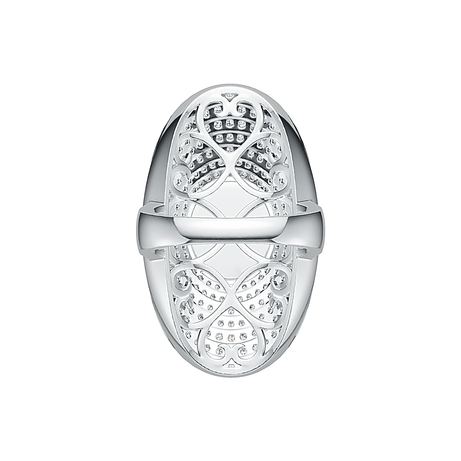 Sterling Silver Semi Mount Ring Setting Oval OV 12X10mm DHJ