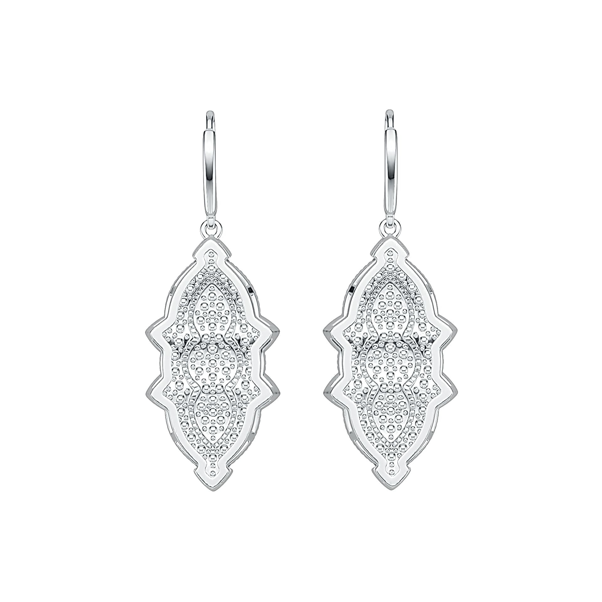 Sterling Silver Semi Mount Earrings Setting Round RD 2x2mm DHJ