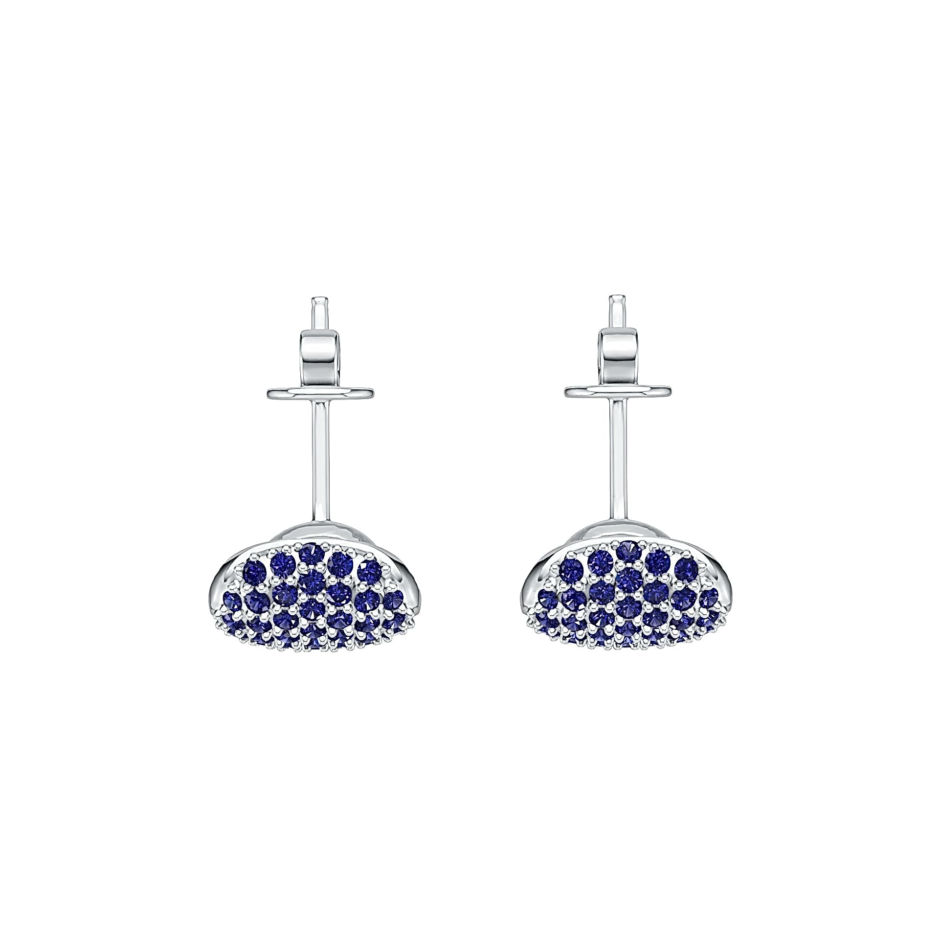 Sterling Silver Semi Mount Earrings Setting Round RD 1.25mm DHJ