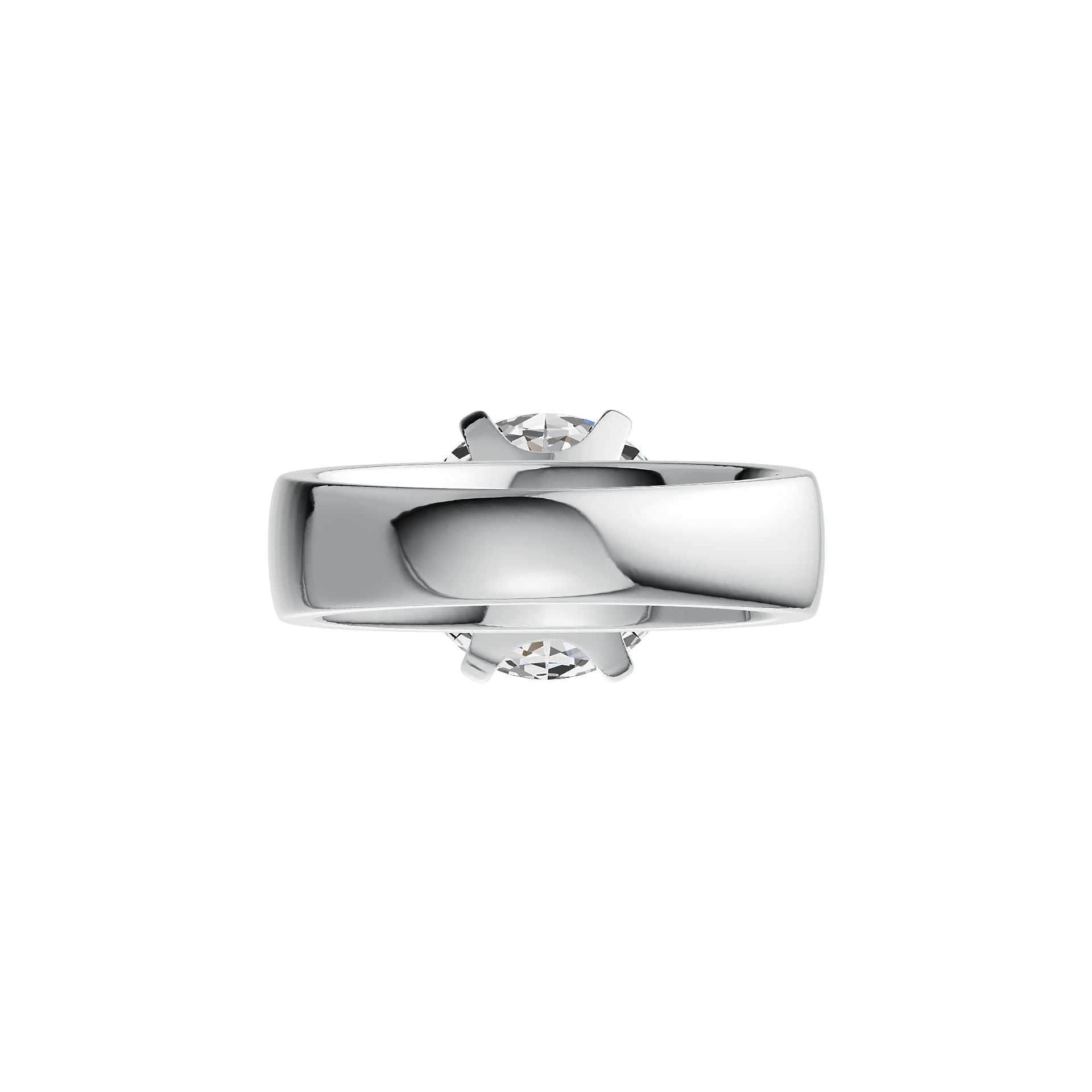 Sterling Silver Semi Mount Ring Setting Round RD 10.5mm Solitaire DHJ