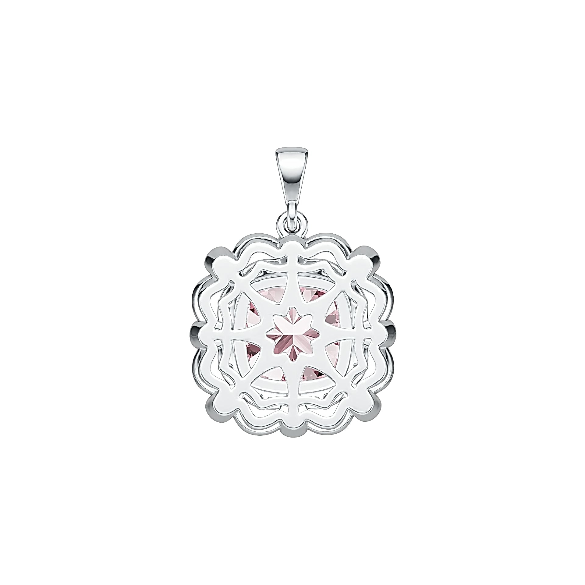 Sterling Silver Semi Mount Pendant Setting Cushion CU 11X11mm DHJ