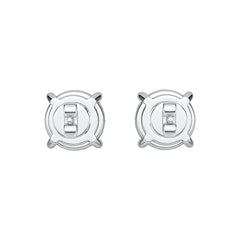 Sterling Silver Semi Mount Earrings Setting Round RD 8x8mm Simple Stud DHJ