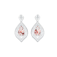 Sterling Silver Semi Mount Earrings Setting Pear PE 19x14mm DHJ