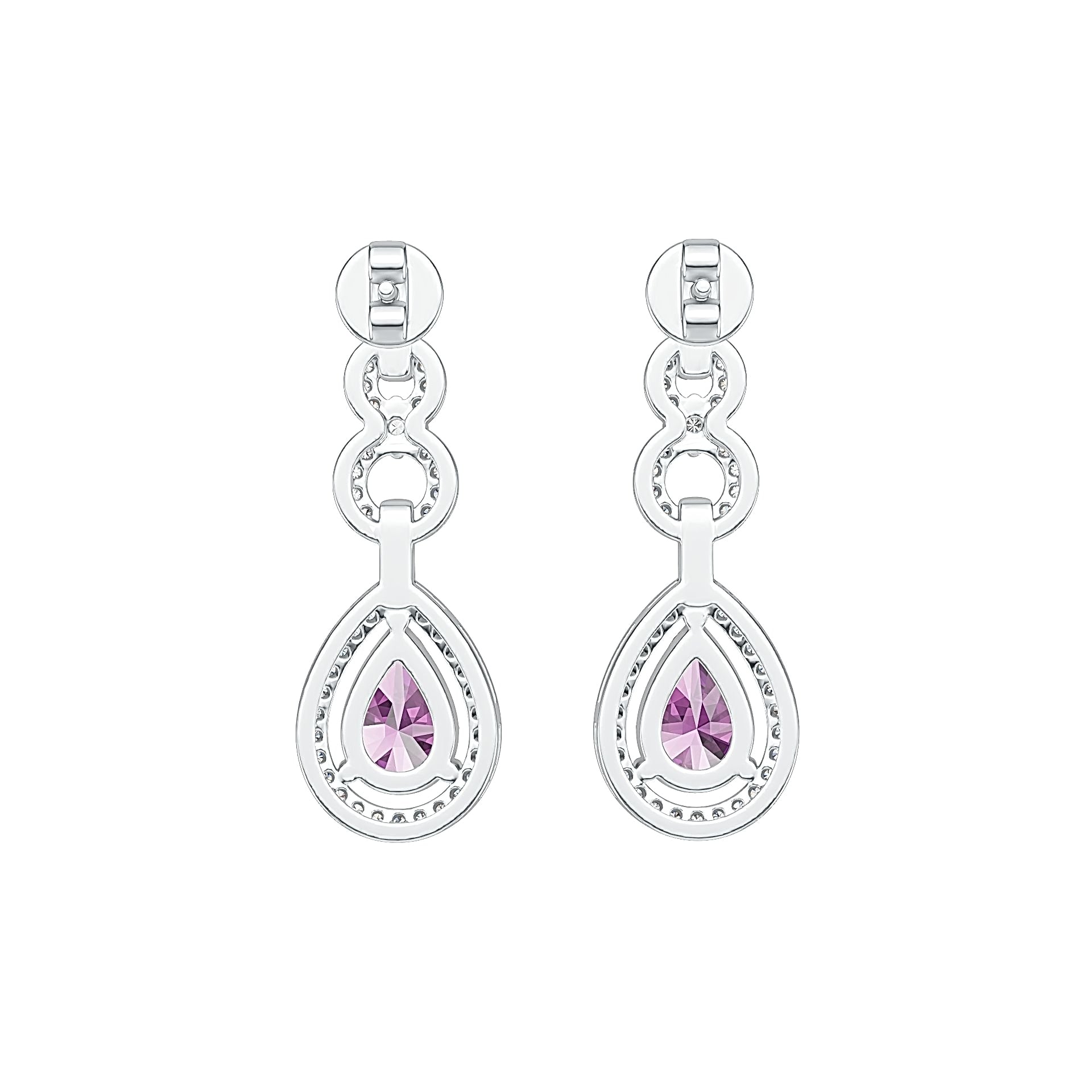 Sterling Silver Semi Mount Earrings Setting Pear PE 9X6mm DHJ