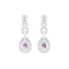 Sterling Silver Semi Mount Earrings Setting Pear PE 9X6mm DHJ