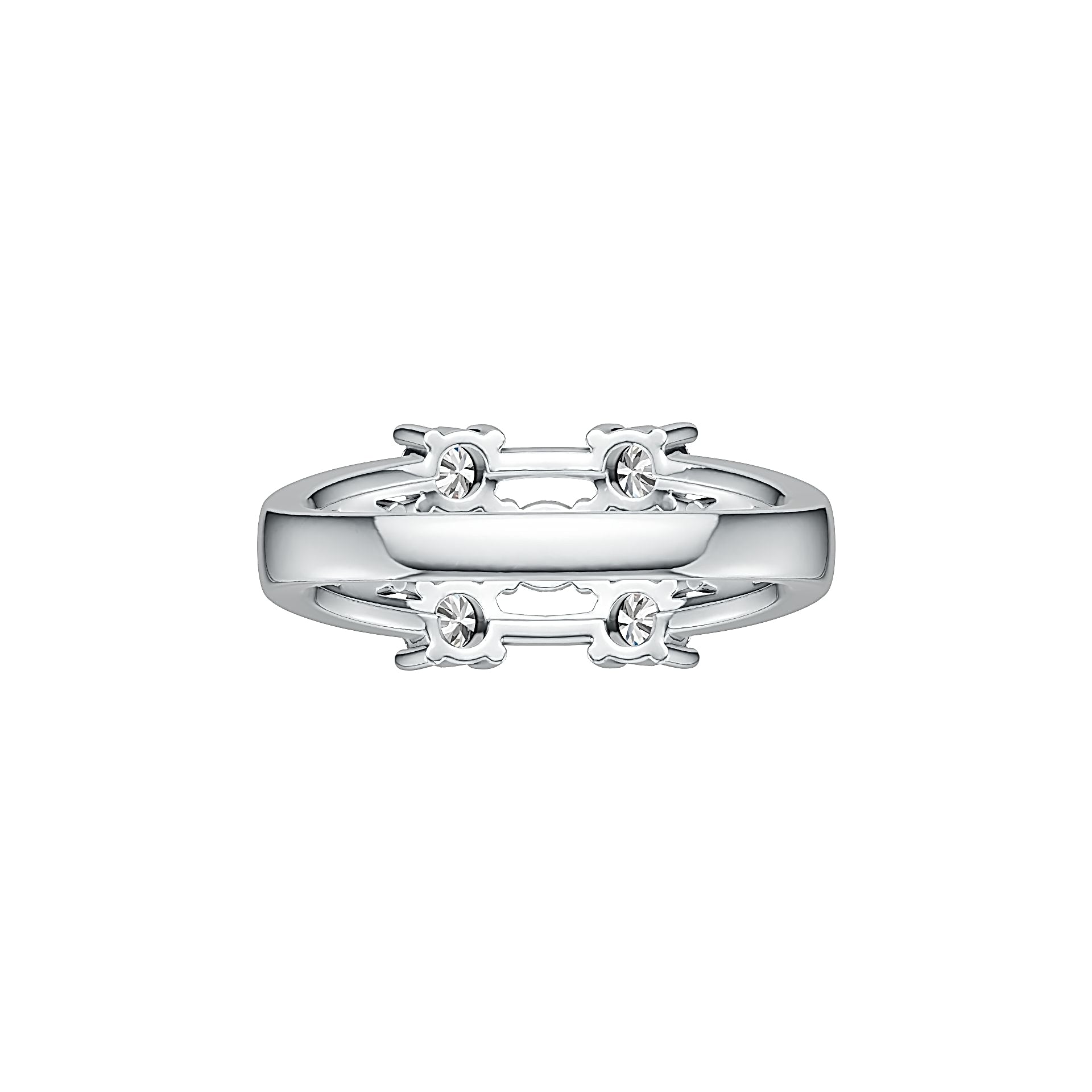 Sterling Silver Semi Mount Ring Setting Round RD 4x4mm DHJ