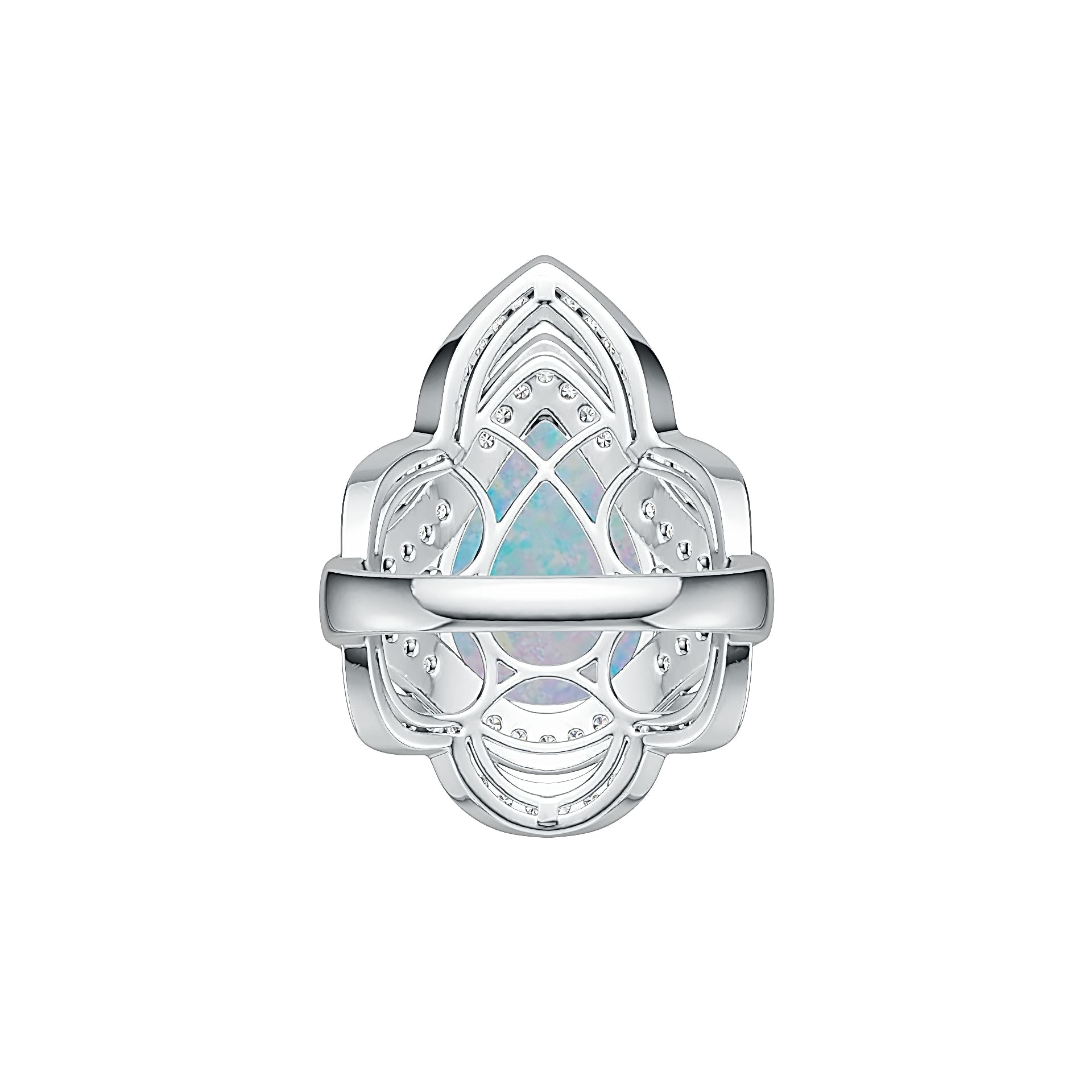 Sterling Silver Semi Mount Ring Setting Pear PE 17X12mm Cabochon DHJ