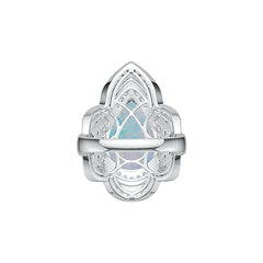 Sterling Silver Semi Mount Ring Setting Pear PE 17X12mm Cabochon DHJ