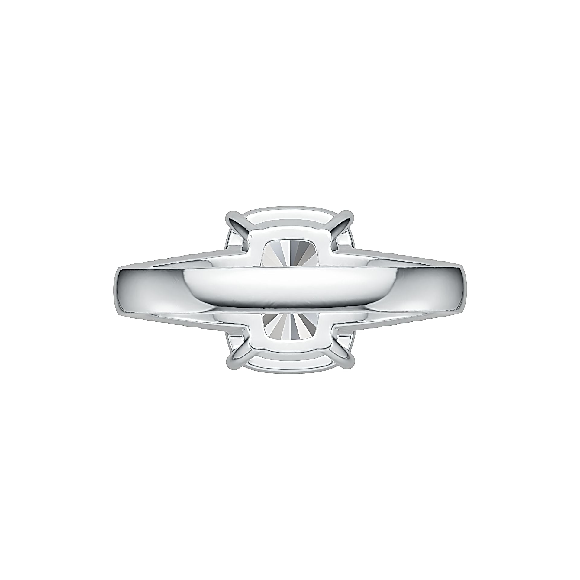 Sterling Silver Semi Mount Ring Setting Cushion CU 9x11mm Split Shank Syzjewelry