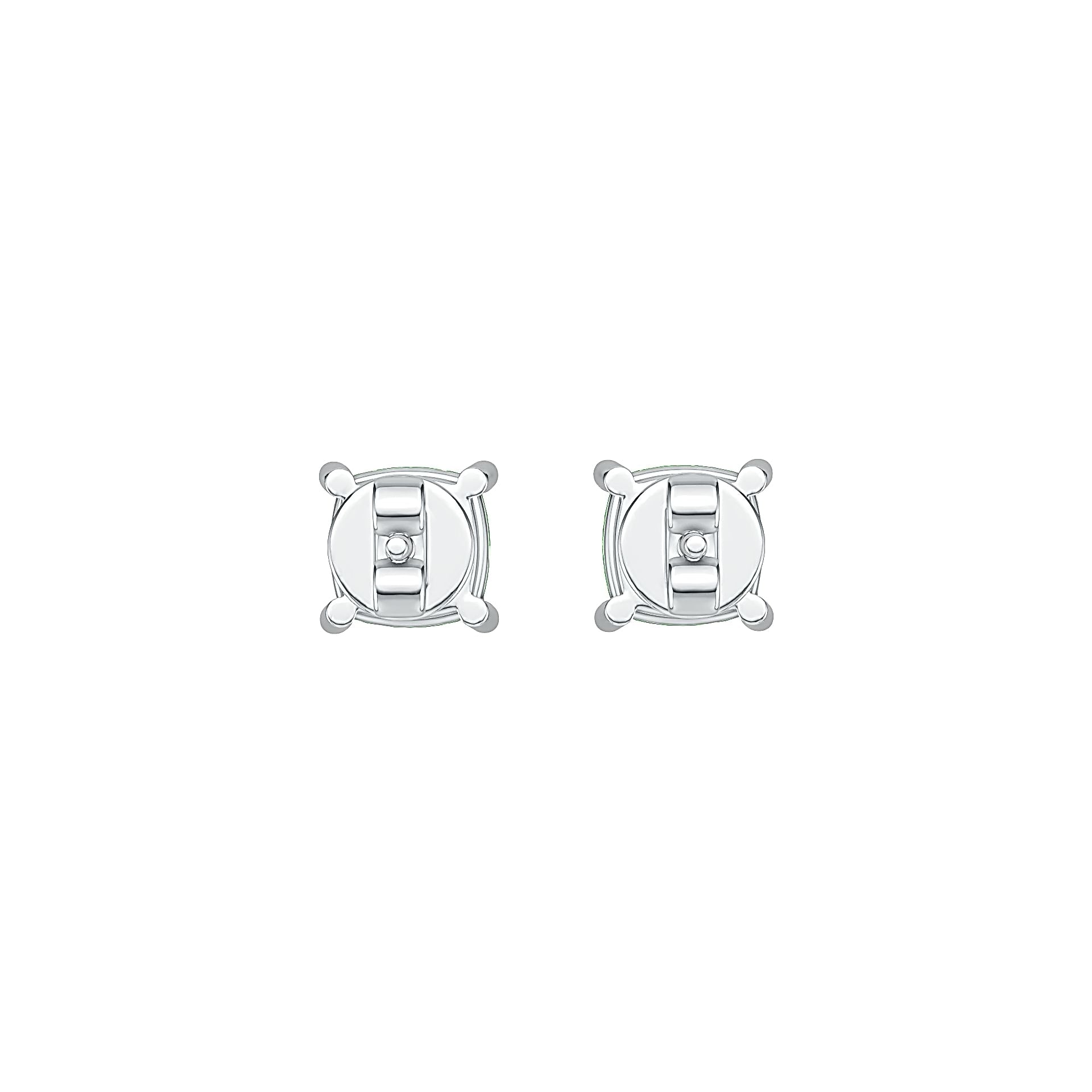 Sterling Silver Semi Mount Earrings Setting Cushion CU 6X6mm DHJ
