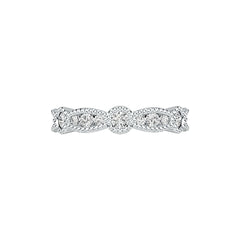Sterling Silver Eternity Band Ring with White Topaz or Moissanite DHJ