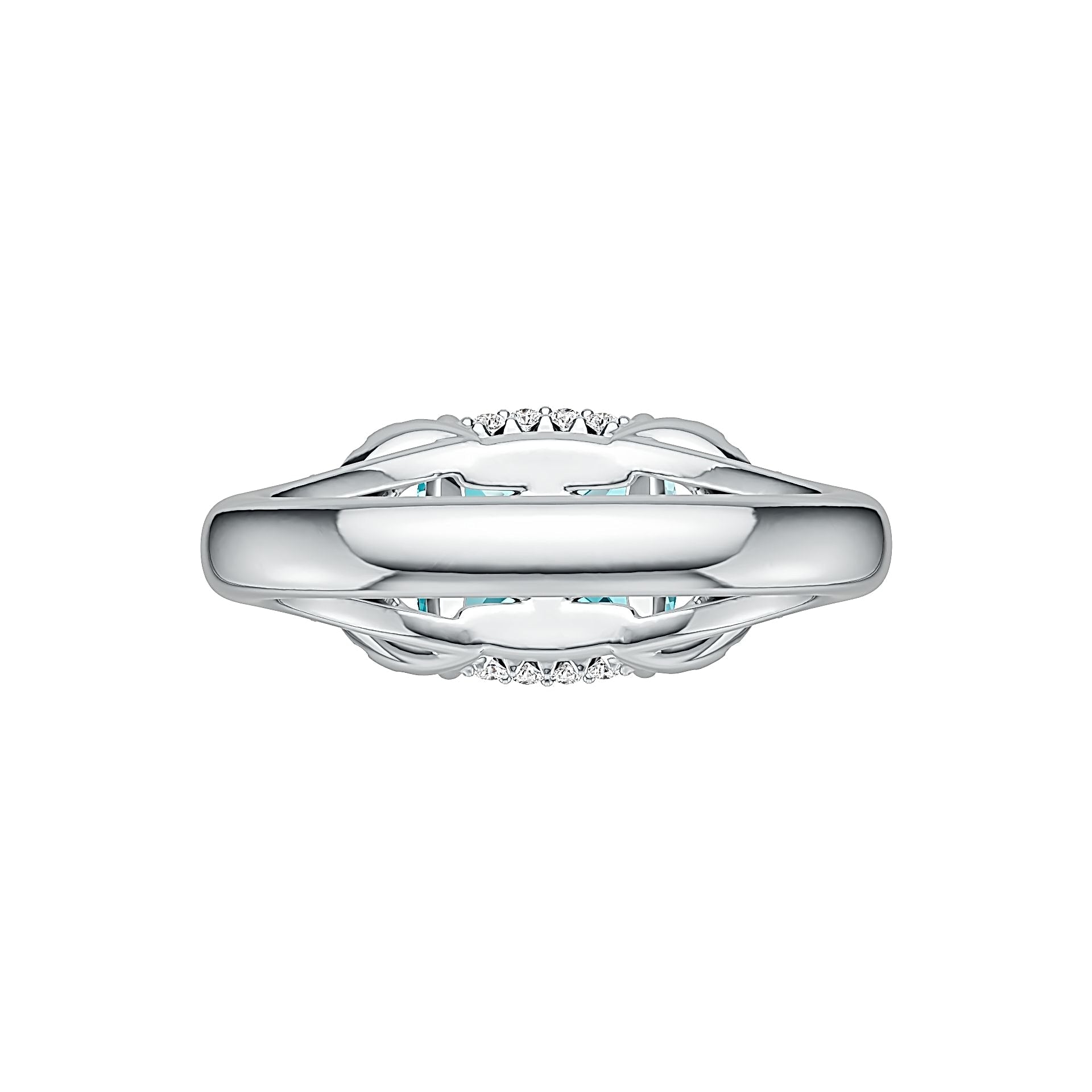 Sterling Silver Semi Mount Ring Setting Cushion CU 9X9mm DHJ
