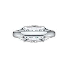 Sterling Silver Semi Mount Ring Setting Cushion CU 9X9mm DHJ