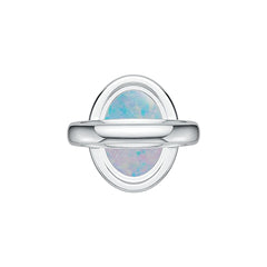 Sterling Silver Semi Mount Ring Setting Oval OV 16X12mm Cabochon Art Deco Style DHJ