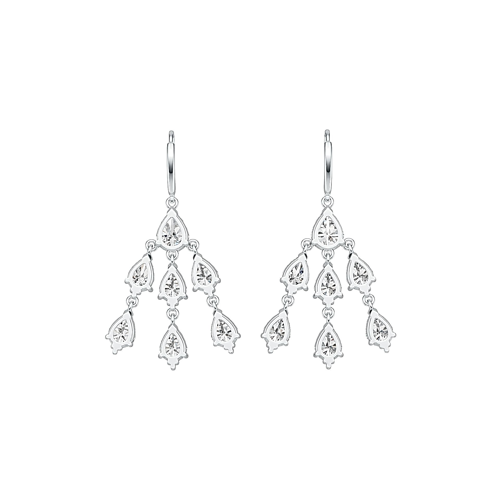 Sterling Silver Semi Mount Earrings Setting Pear PE 8X6mm PE 7X5mm - Syzjewelry