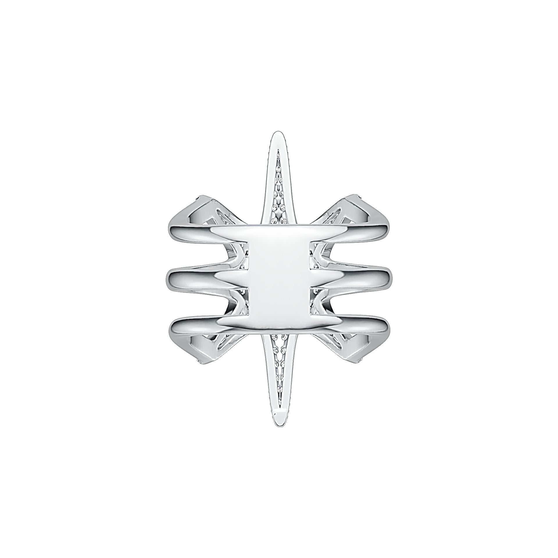 Sterling Silver Semi Mount Ring Setting Round RD 1.1mm DHJ