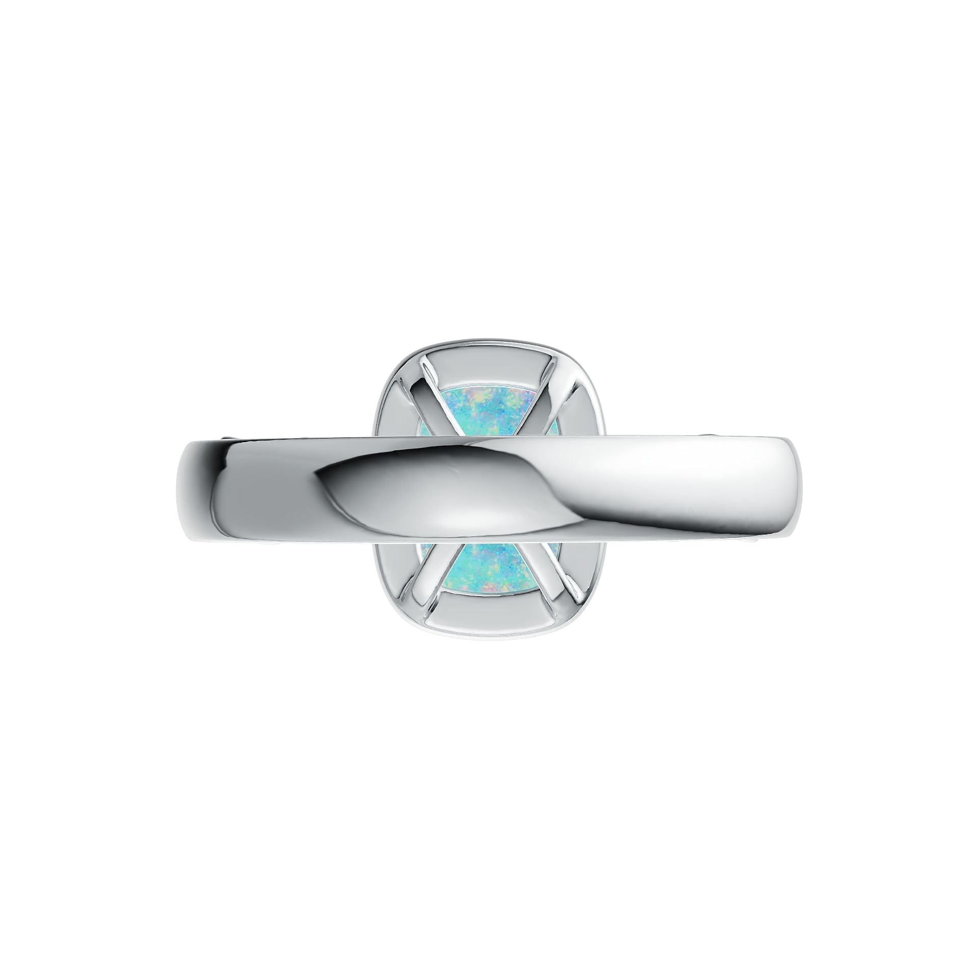 Sterling Silver Semi Mount Ring Setting Cushion CU 9x7mm RD 3X3mm DHJ