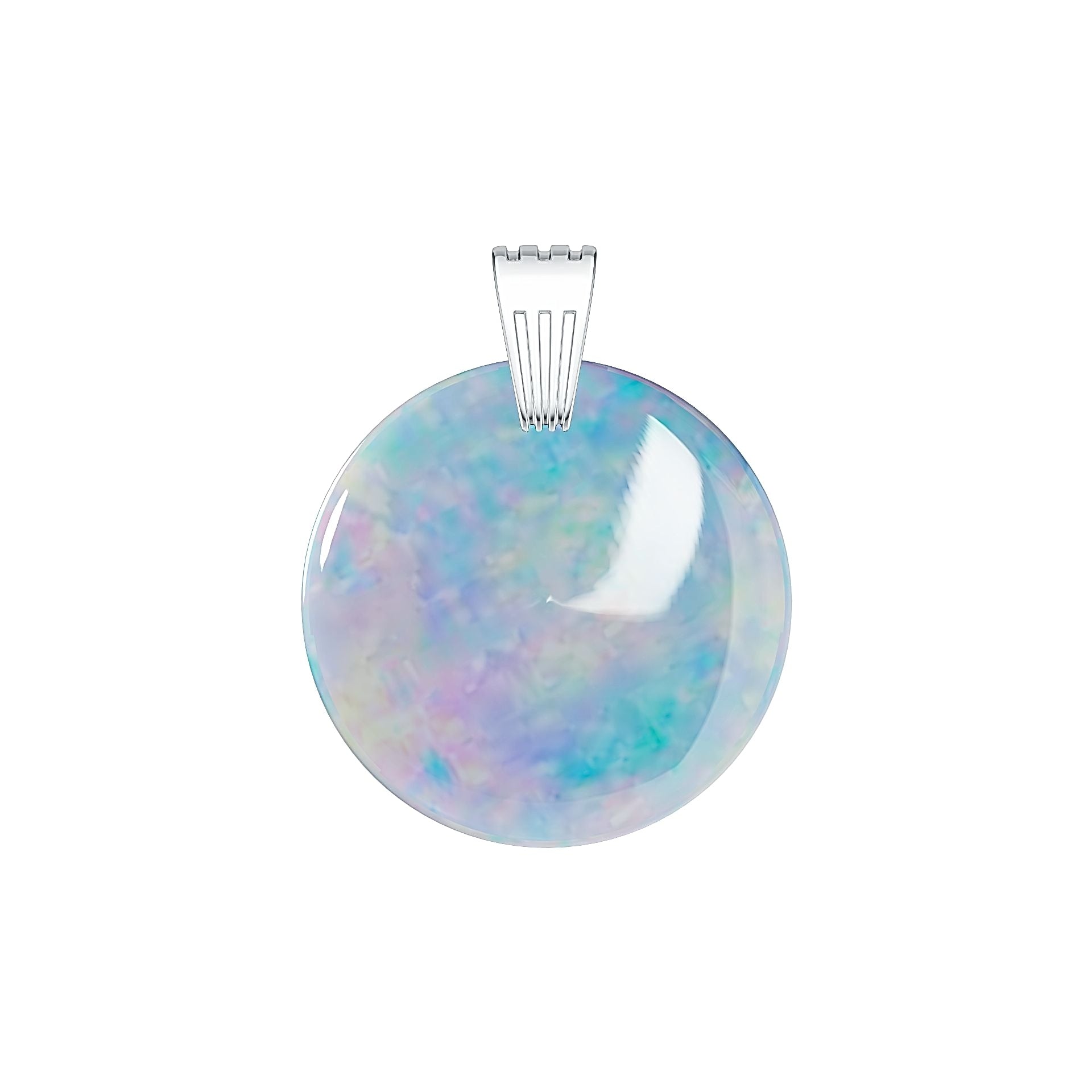 Sterling Silver Semi Mount Pendant Setting Round RD 36x36mm DHJ