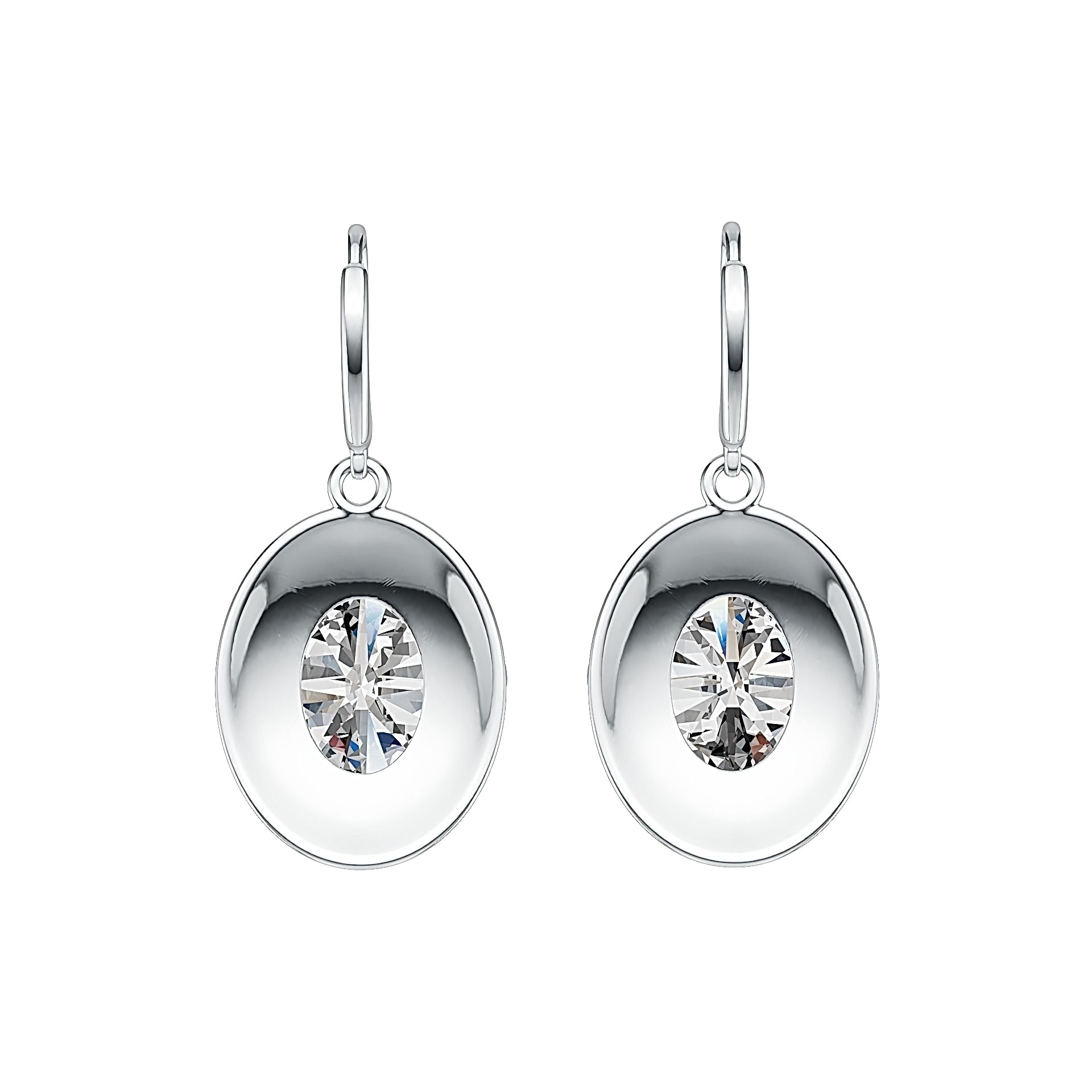 Sterling Silver Semi Mount Earrings Setting Oval OV 14X10mm DHJ
