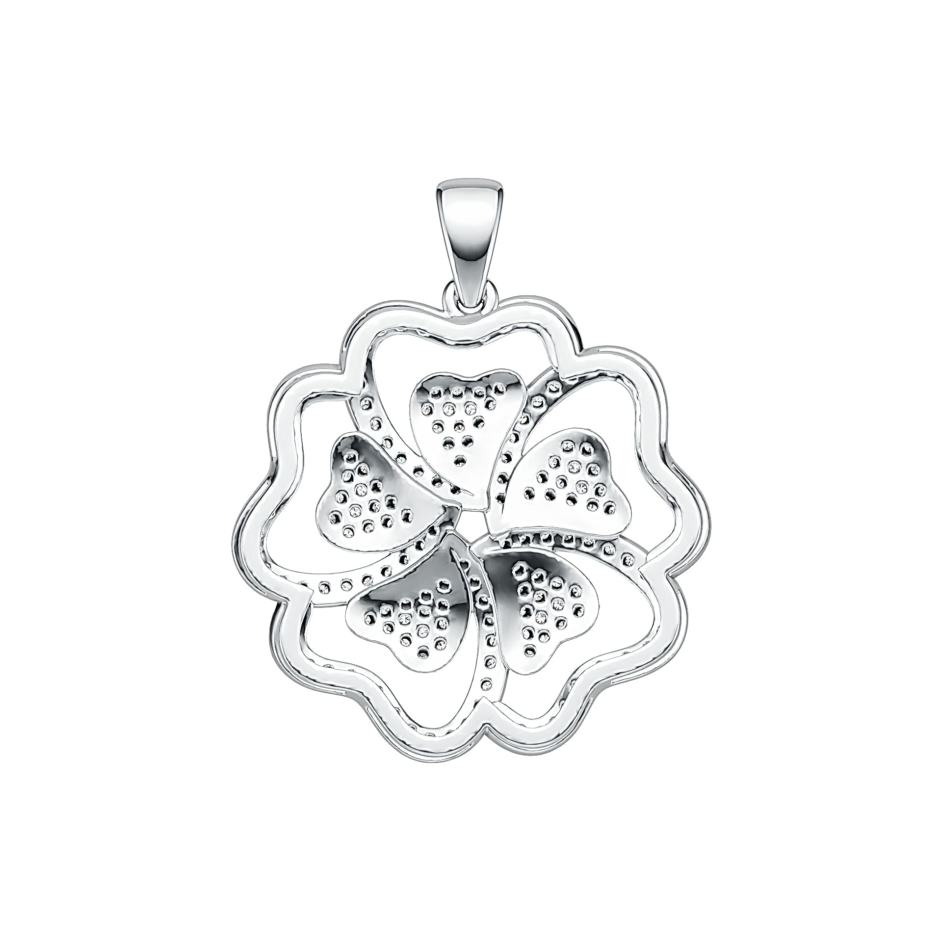 Sterling Silver Semi Mount Pendant Setting Round RD 1.0mm DHJ