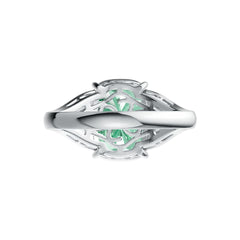 Sterling Silver Semi Mount Ring Setting Cushion CU 14X10mm TRI 4X4mm DHJ