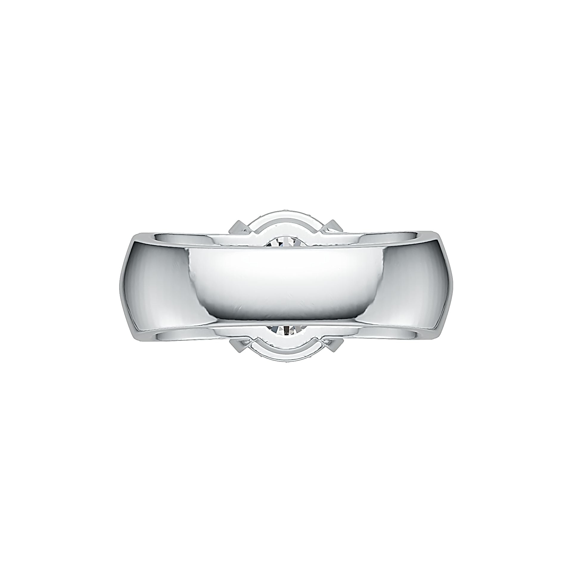 Sterling Silver Semi Mount Ring Setting Oval OV 12X10 with White Topaz - Syzjewelry