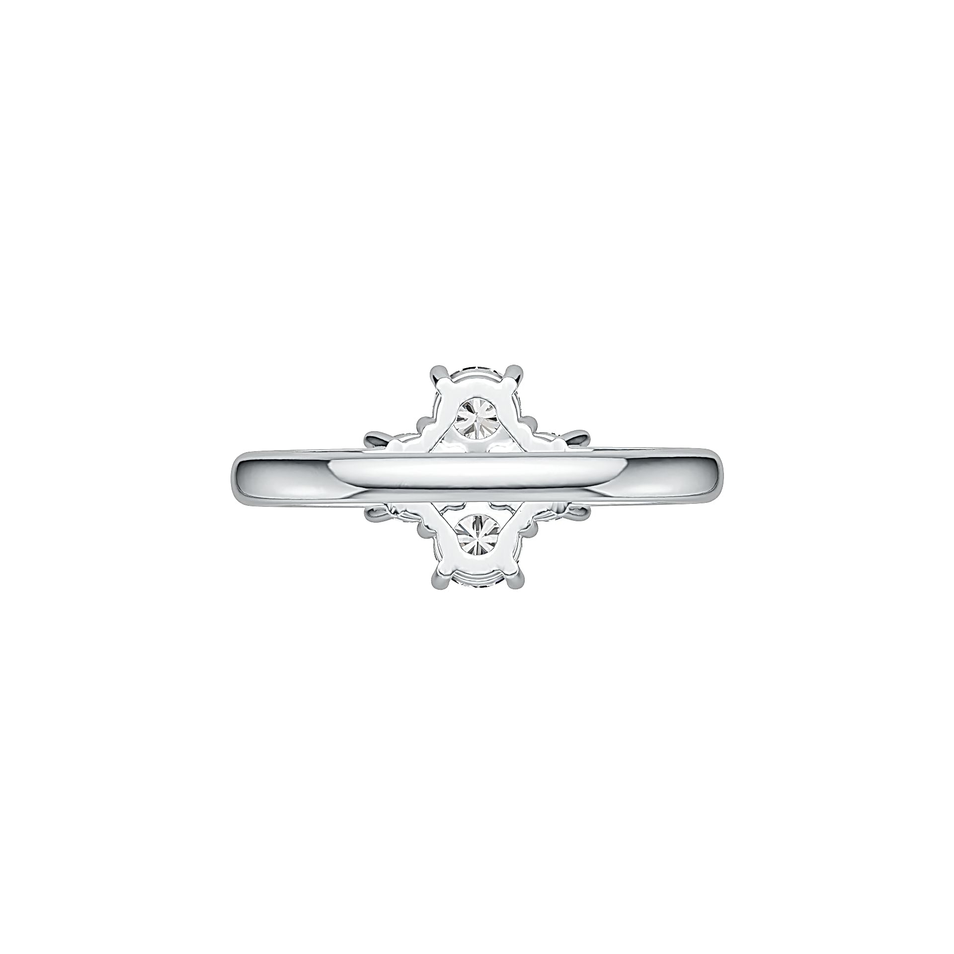 Sterling Silver Semi Mount Ring Setting Round RD 4x4mm DHJ