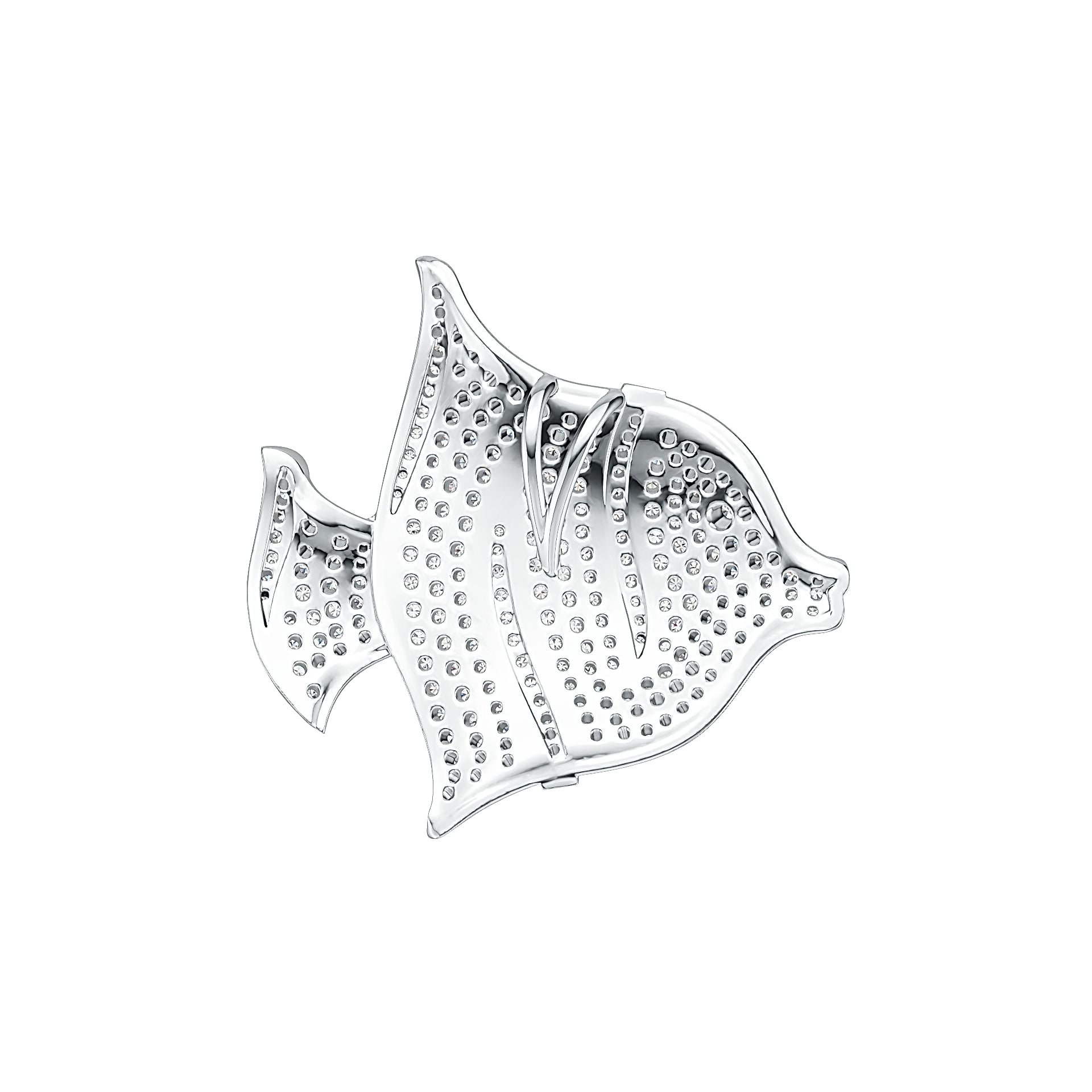 Sterling Silver Semi Mount Pendant Setting Round RD 1.7mm Fish Pendant DHJ