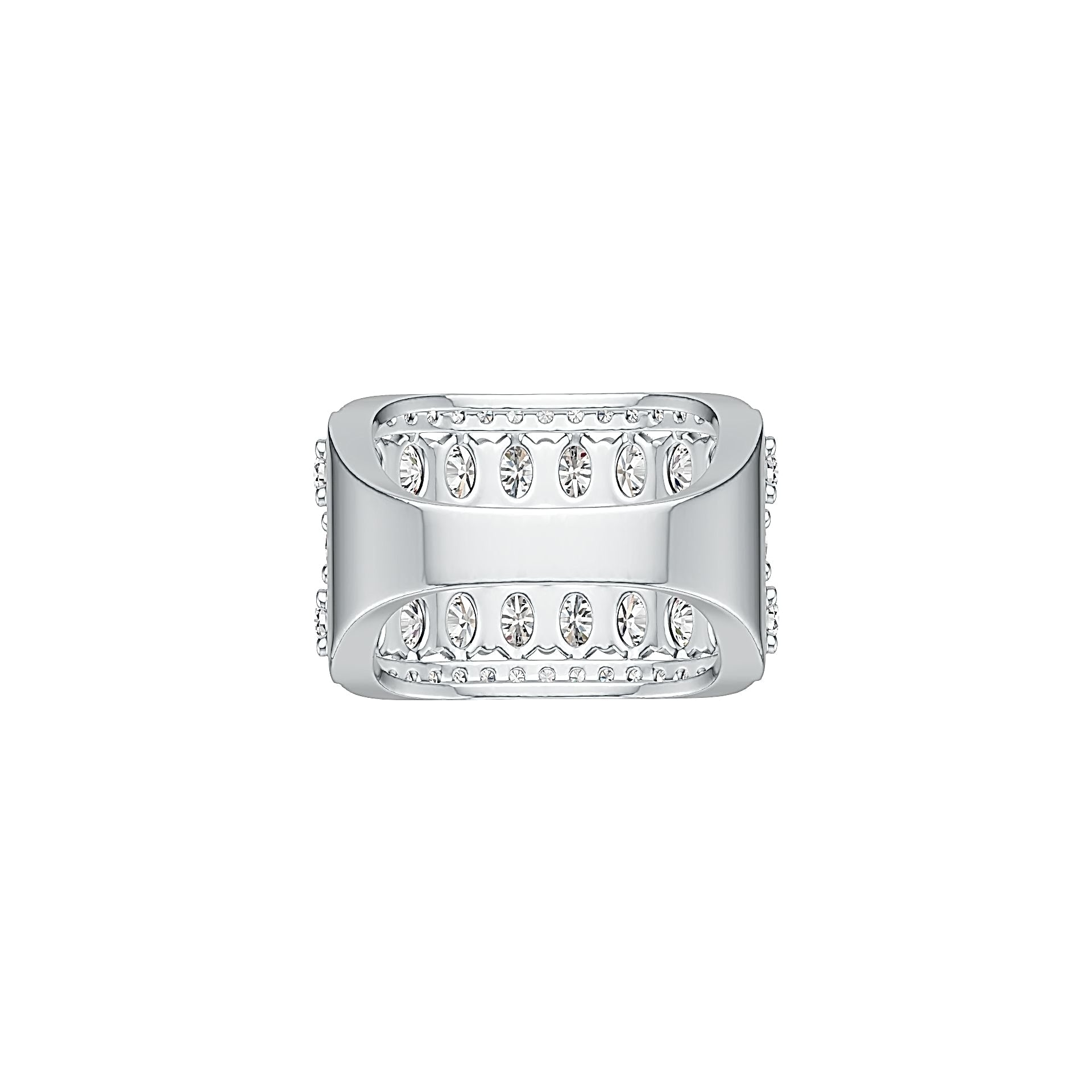 Sterling Silver Semi Mount Ring Setting Oval OV 4X3mm with White Topaz - Syzjewelry