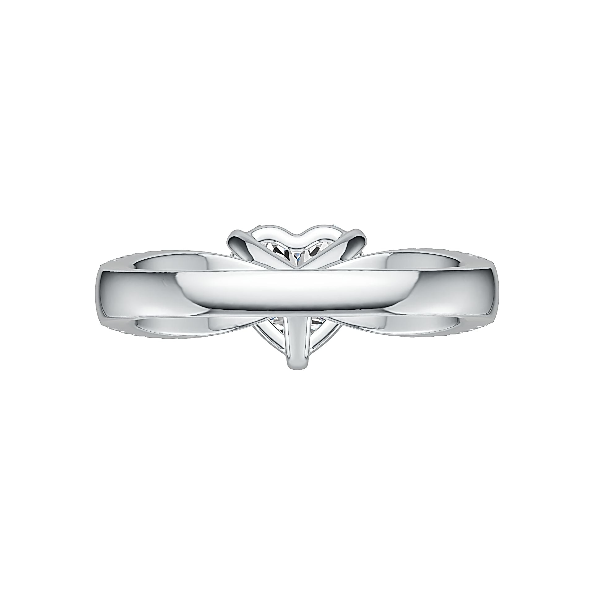 Sterling Silver Semi Mount Ring Setting Heart HT 8x8mm White Topaz L292R292 Syzjewelry