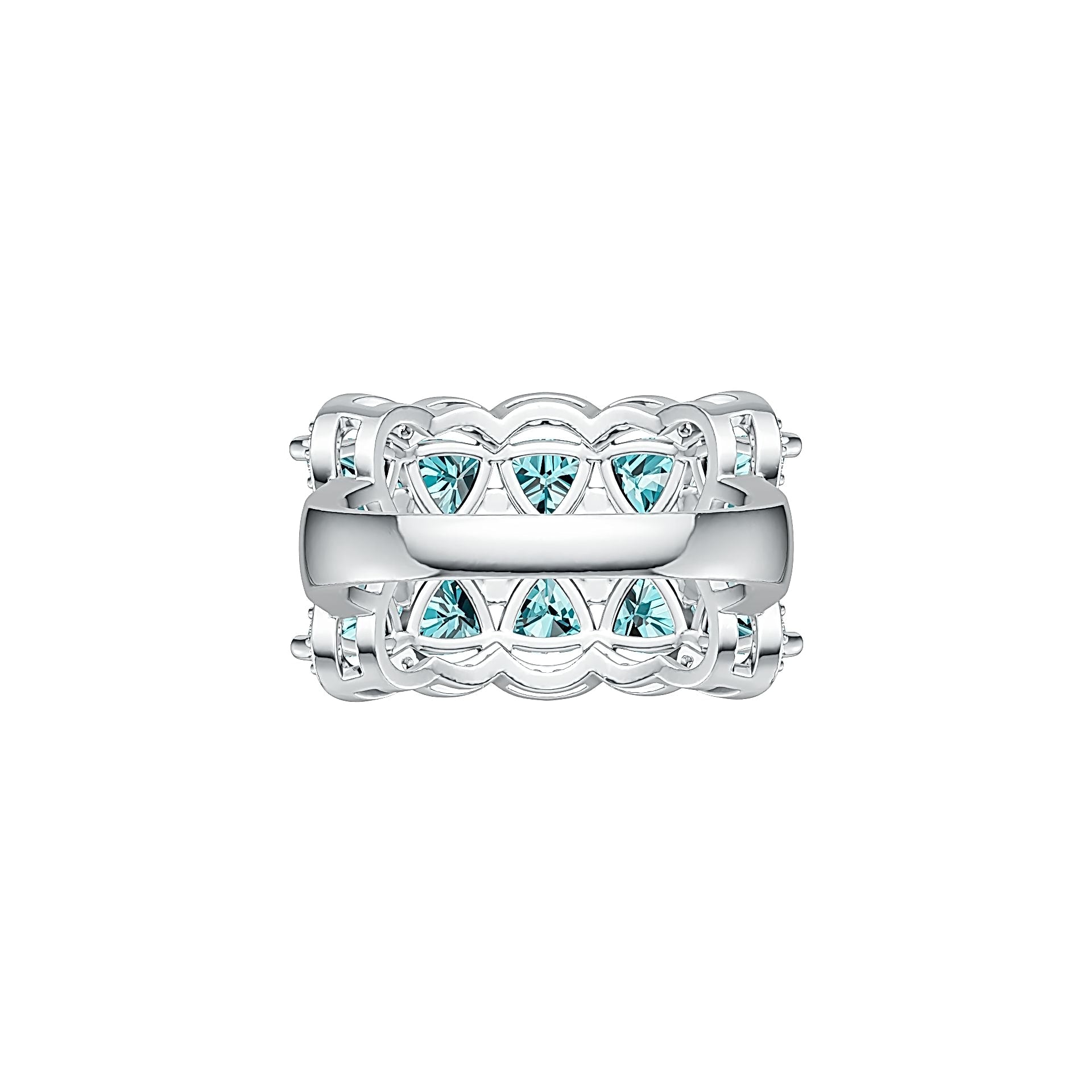 Sterling Silver Semi Mount Ring Setting Trillion TR 5X5mm DHJ