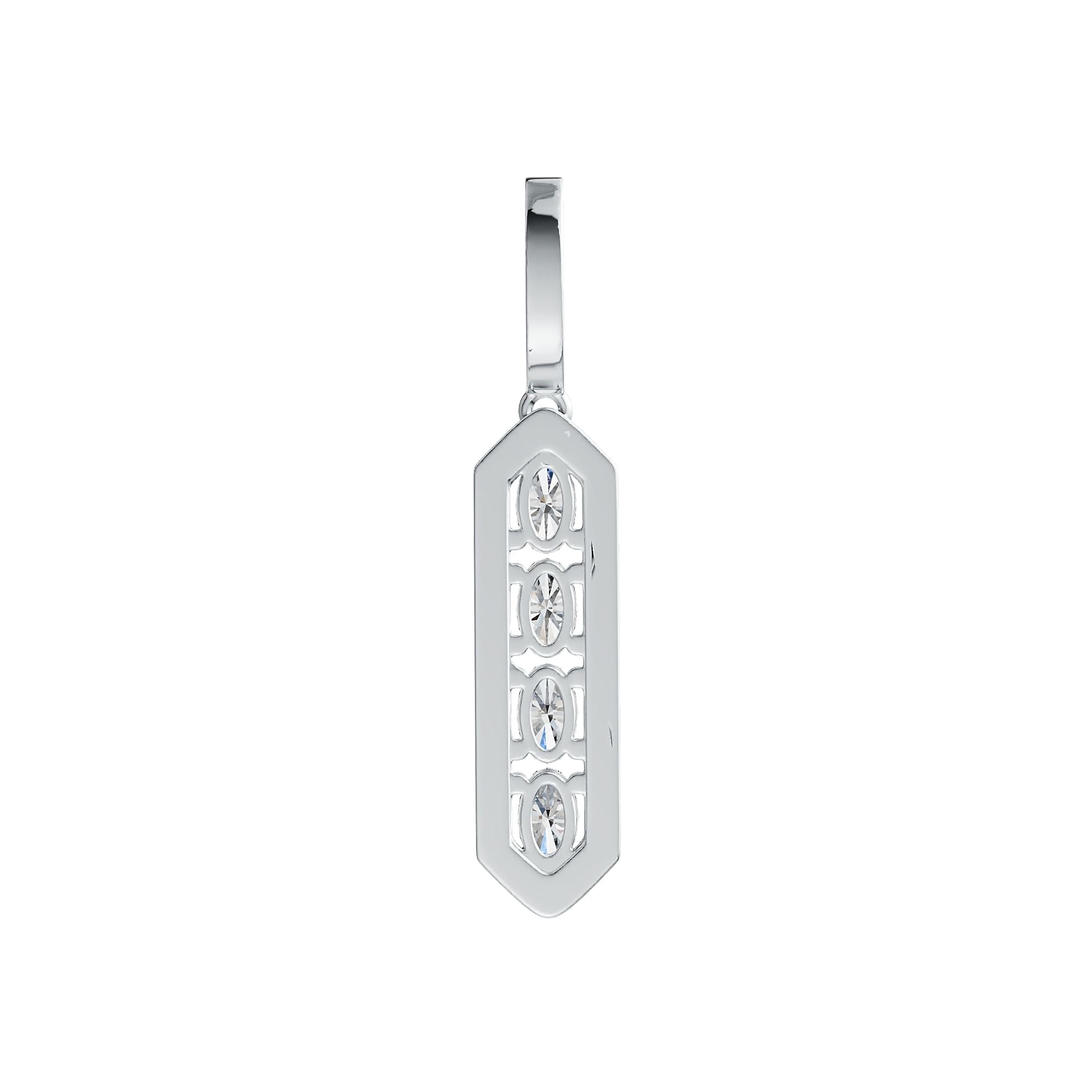 Sterling Silver Semi Mount Pendant Setting Oval OV 5X3mm DHJ