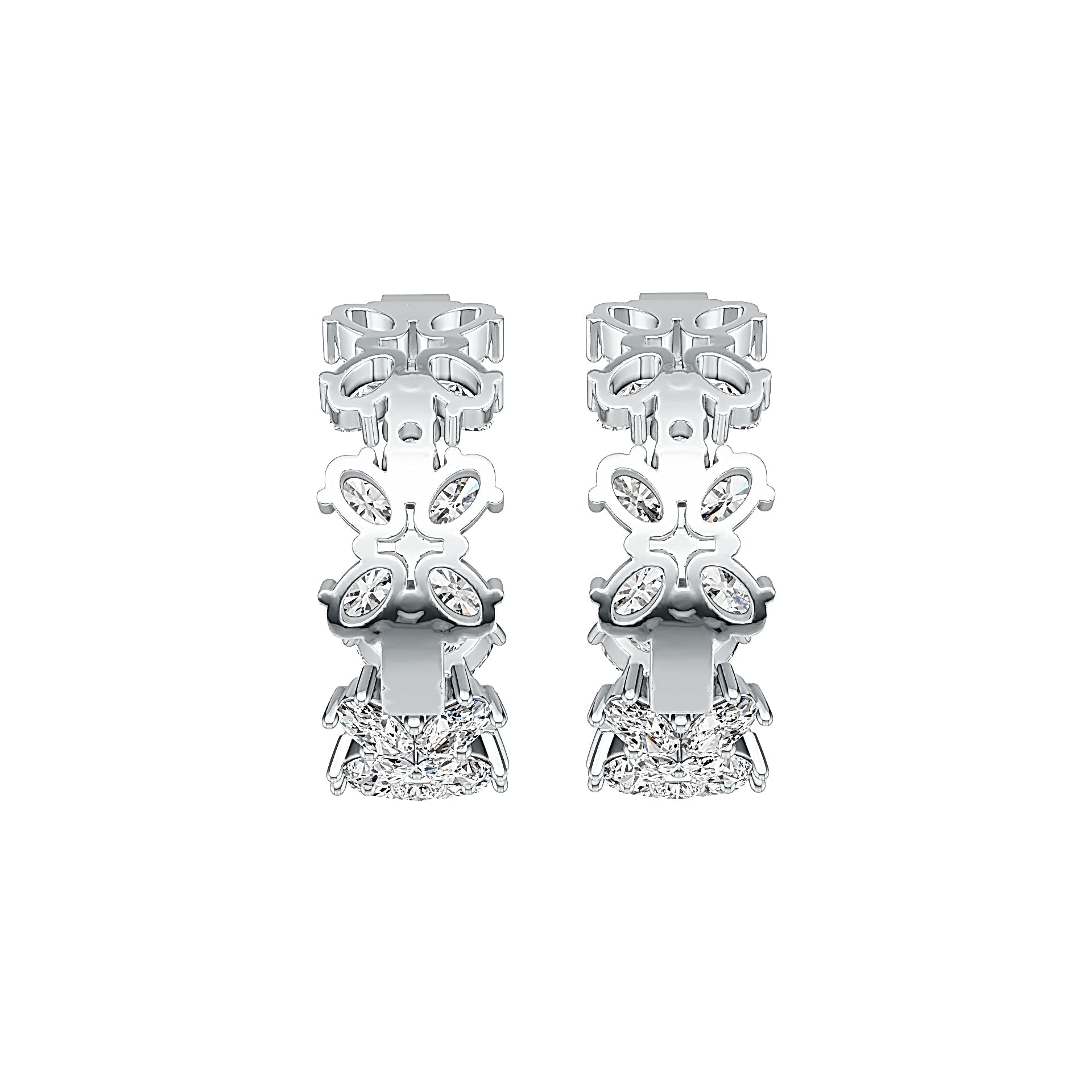 Sterling Silver Semi Mount Earrings Setting Oval OV 5X3mm - Syzjewelry