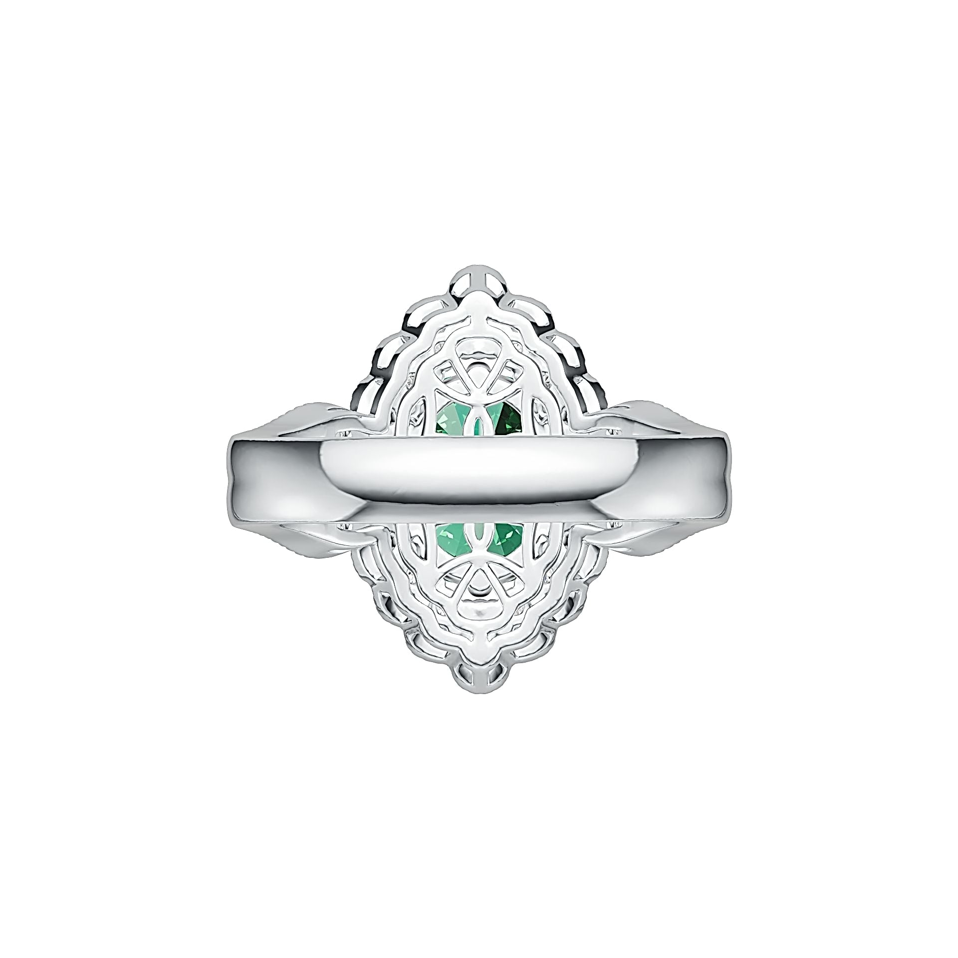 Sterling Silver Semi Mount Ring Setting Oval OV 10X8mm Halo DHJ
