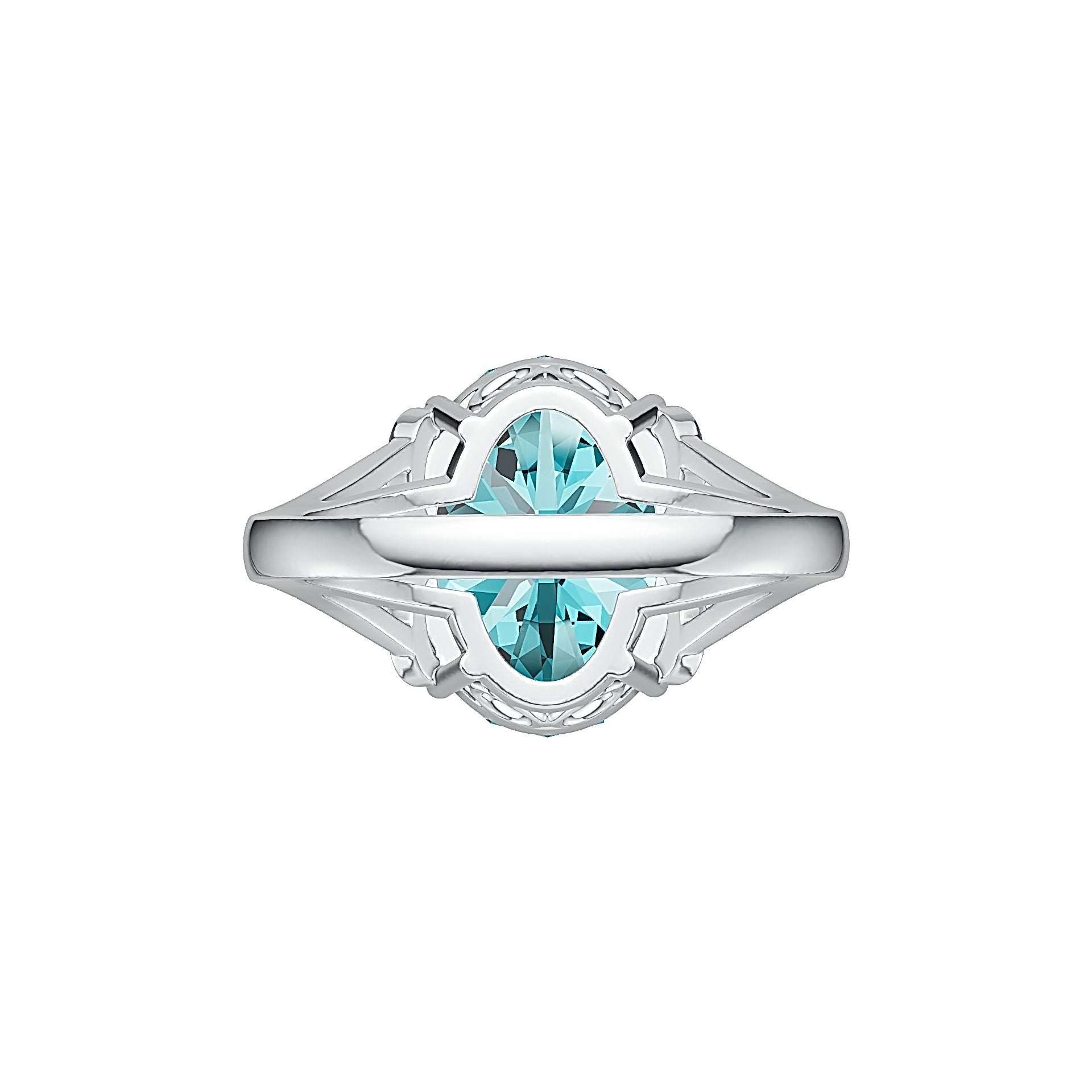Sterling Silver Semi Mount Ring Setting Oval OV 16X12mm Solitaire DHJ