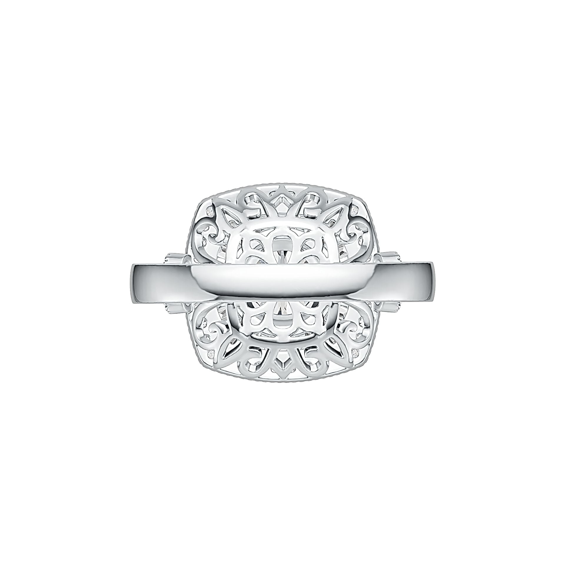 Sterling Silver Semi Mount Ring Setting Round RD 7x7mm DHJ