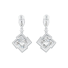 Sterling Silver Semi Mount Earrings Setting Emerald OCT 6X4mm MQ 8X4mm Syzjewelry