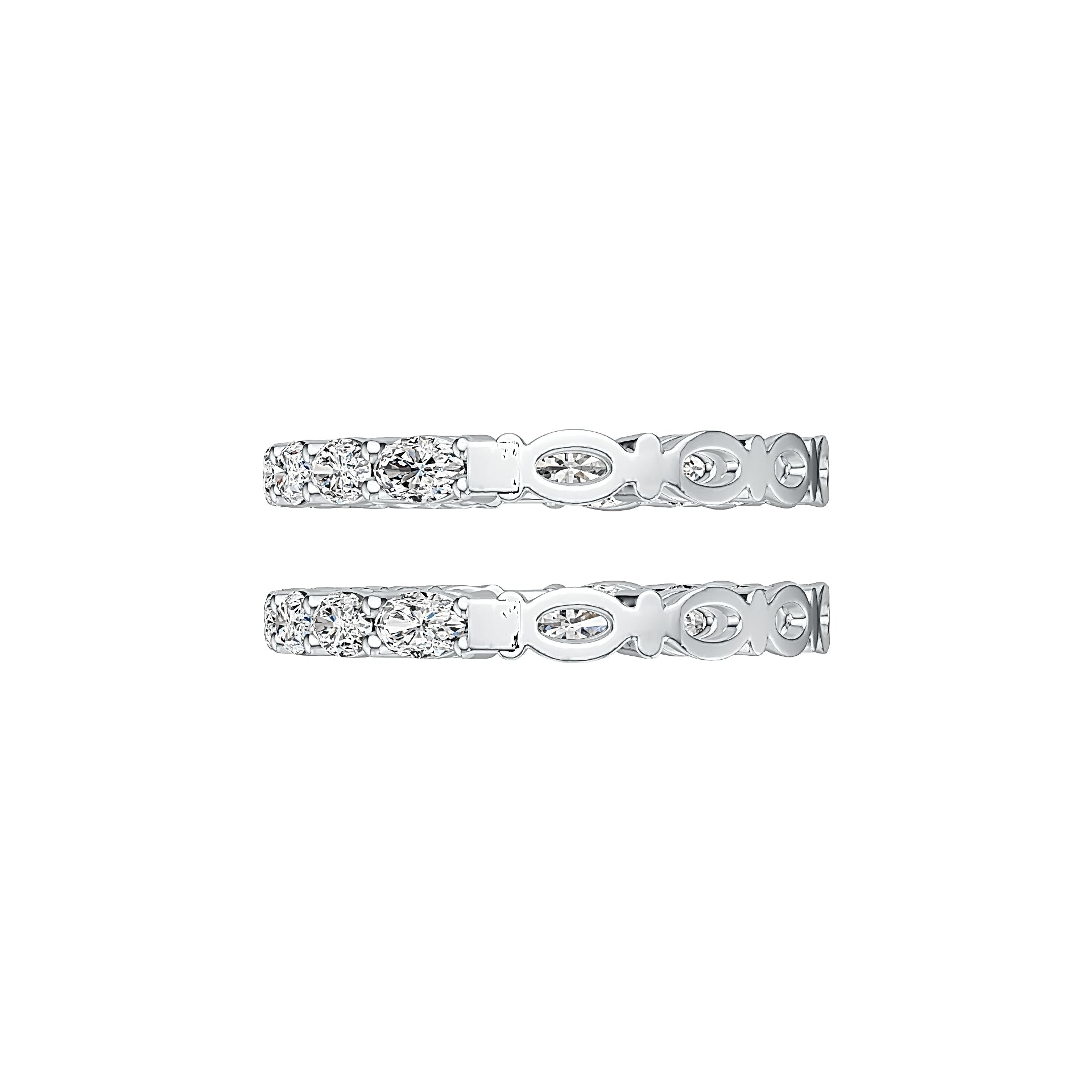 Sterling Silver Semi Mount Earrings Setting Oval OV 5X3mm Hoop - Syzjewelry