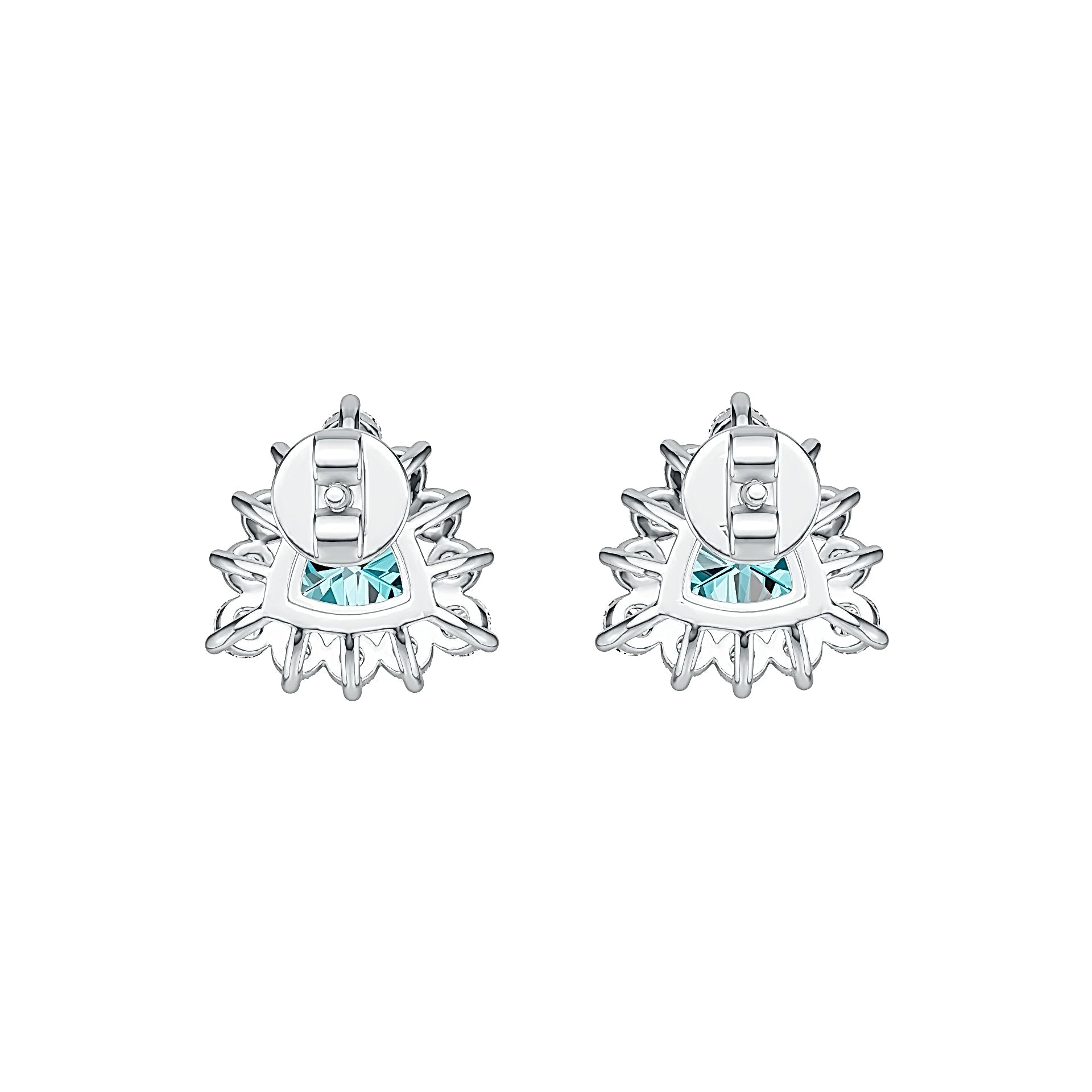 Sterling Silver Semi Mount Earrings Setting Trillion TRI 6X6mm Syzjewelry
