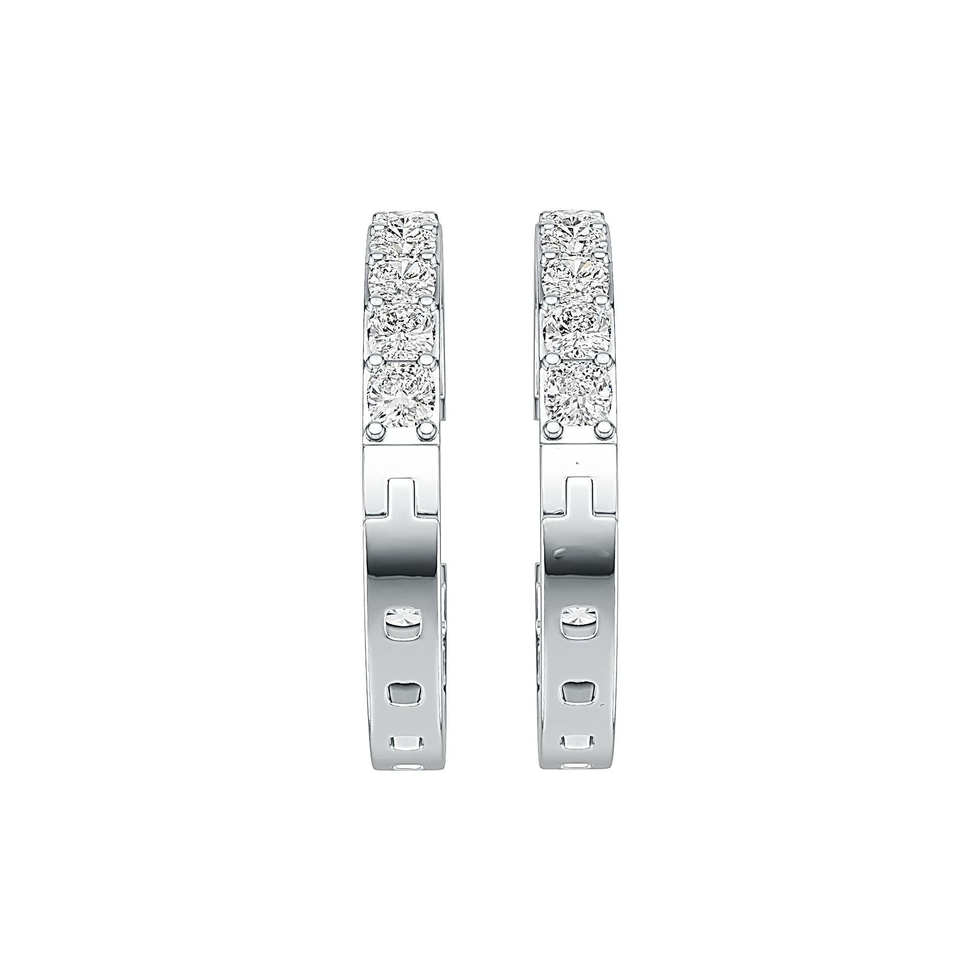 Sterling Silver Semi Mount Earrings Setting Cushion CU 3X3mm DHJ