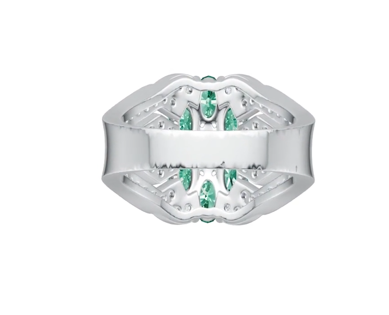 Sterling Silver Semi Mount Ring Setting Oval OV 5X3mm DHJ