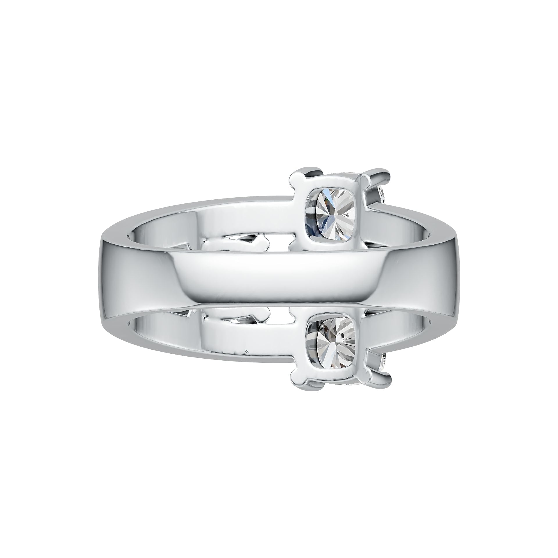 Sterling Silver Semi Mount Ring Setting Cushion CU 5X5mm DHJ