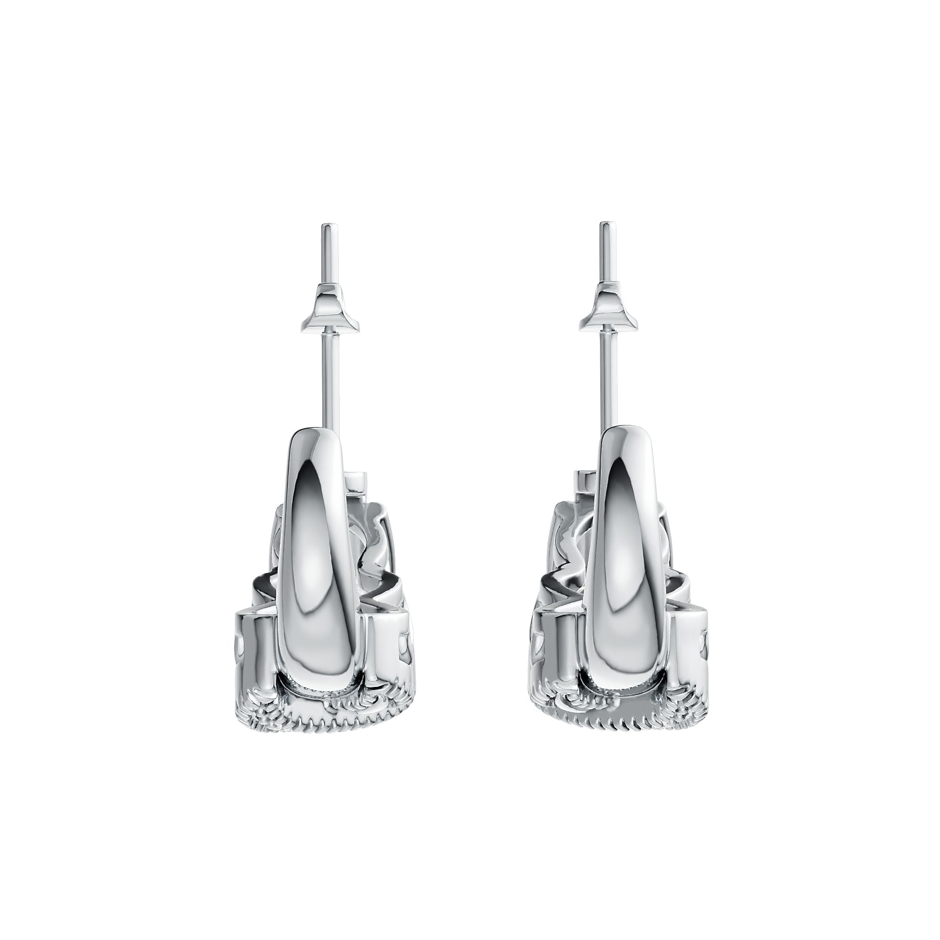 Sterling Silver Semi Mount Earrings Setting Oval OV 9X7mm DHJ