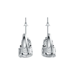Sterling Silver Semi Mount Earrings Setting Oval OV 9X7mm DHJ