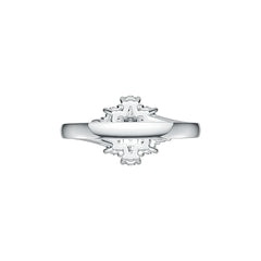 Sterling Silver Semi Mount Ring Setting Oval OV 4X3mm Bypass Cluster Ring - Syzjewelry