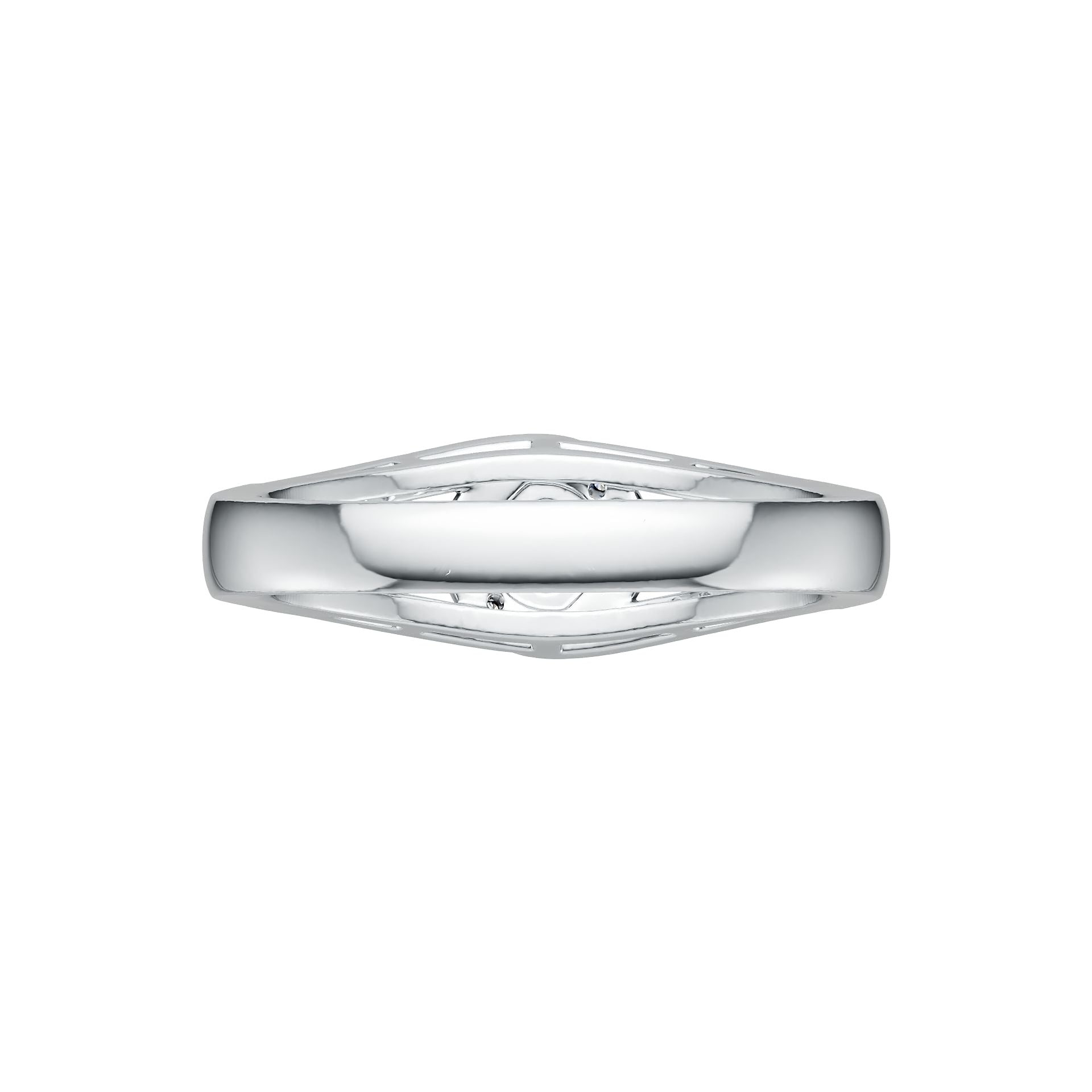 Sterling Silver Ring with White Topaz or Moissanite Halo Split Shank DHJ