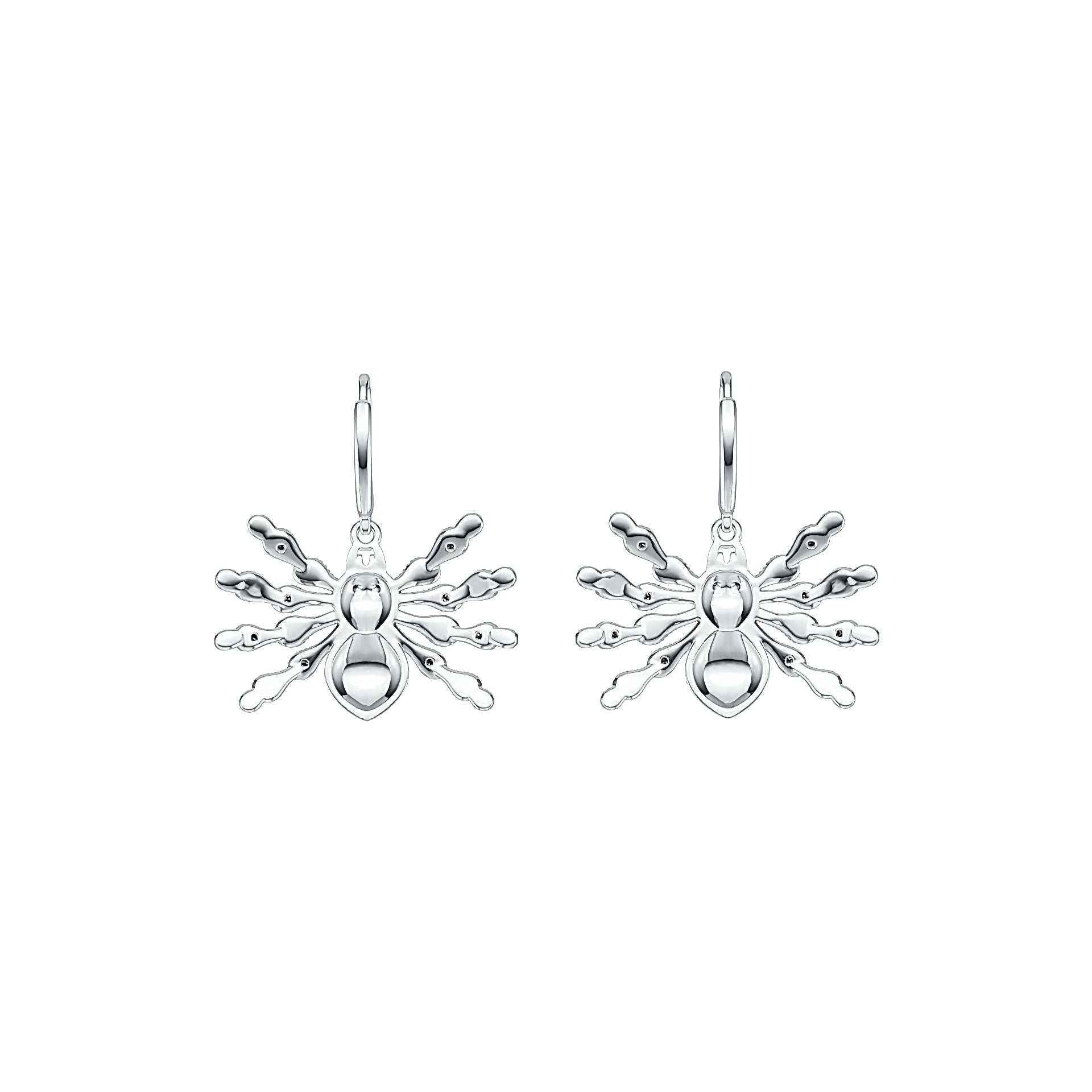 Sterling Silver Semi Mount Earrings Setting Round RD 1.7mm Spider Earrings DHJ