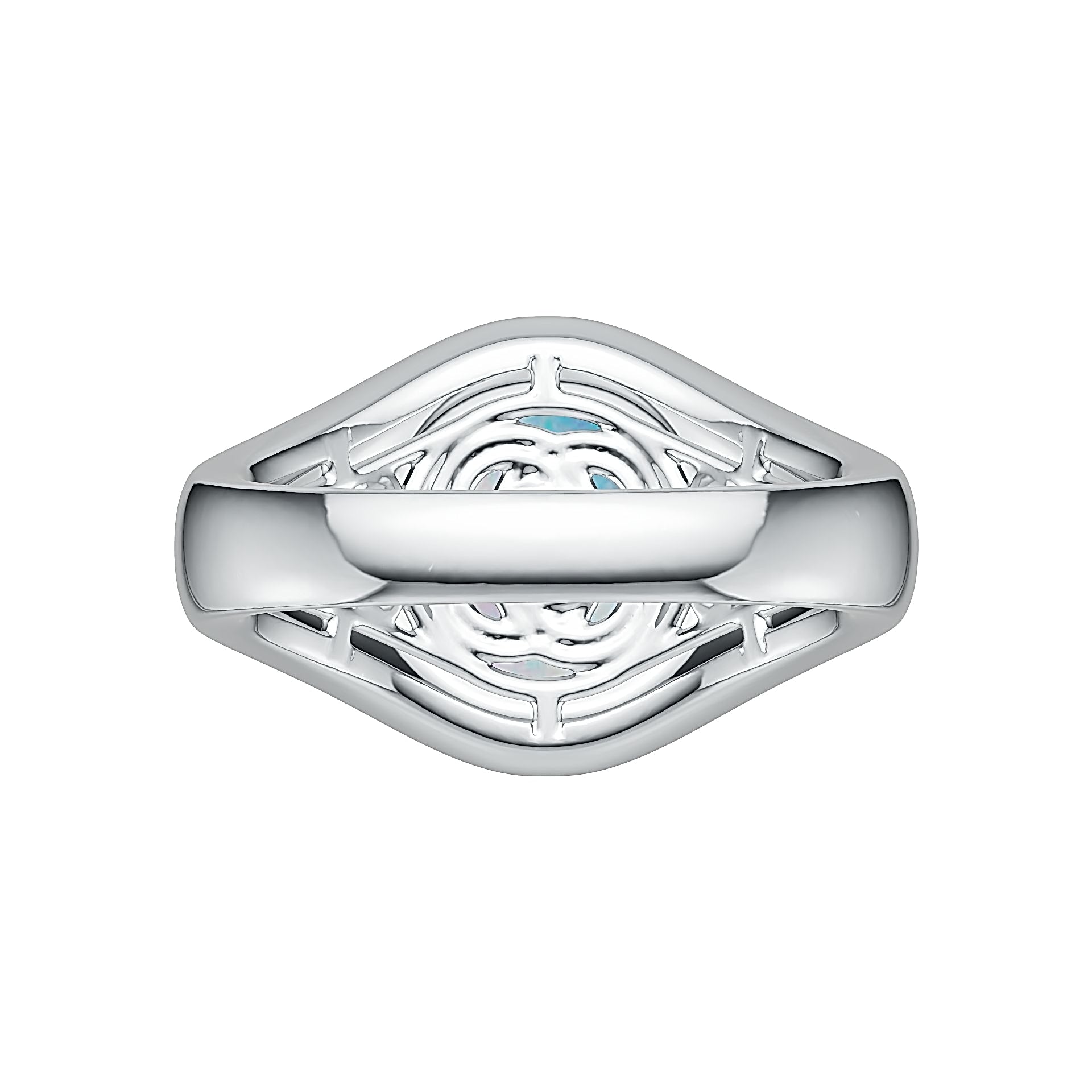 Sterling Silver Semi Mount Ring Setting Round RD 10x10mm Cabochon DHJ