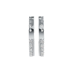 Sterling Silver Semi Mount Earrings Setting Oval OV 4X3mm with White Topaz DHJ