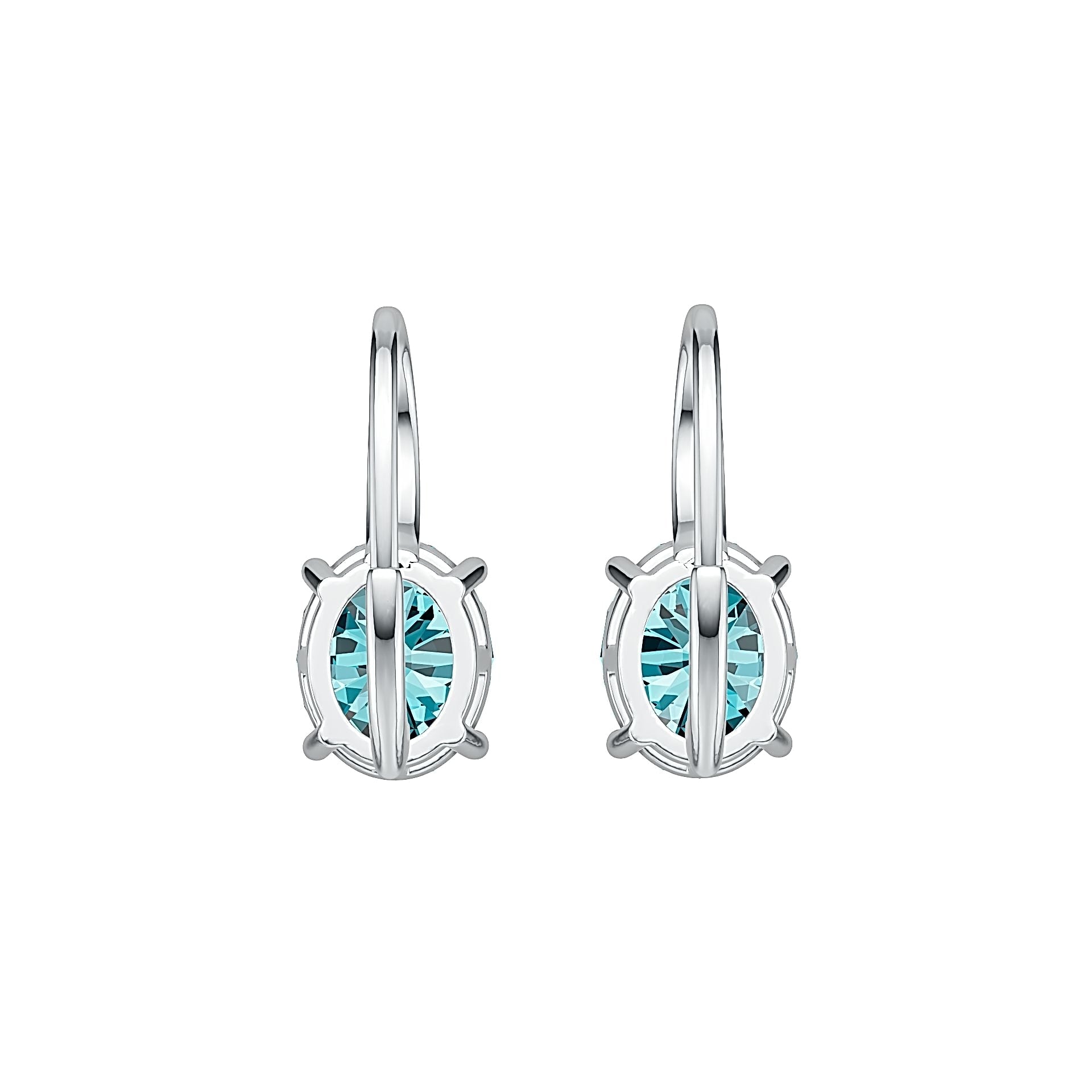 Sterling Silver Semi Mount Earrings Setting Oval OV 10X8mm DHJ